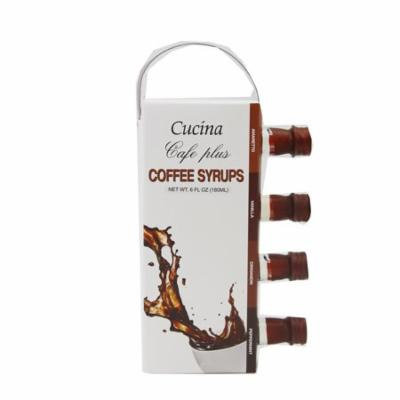 4-Pack Cucina Cafe Plus Coffee Syrups Set (Net Wt. 6 fl. oz.)- Best By: 3-1-2019