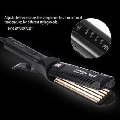 Aramox Ceramic Tourmaline Hair Straightener Curler 6 Teeth Corrugated Waved Hair Styling Tools US