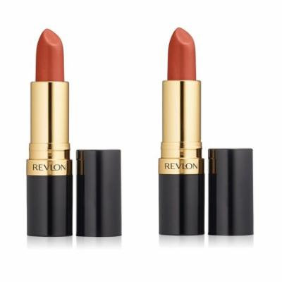 Revlon Super Lustrous Lipstick Pearl #026 Abstract Orange (Pack of 2) + Makeup Blender Sponge