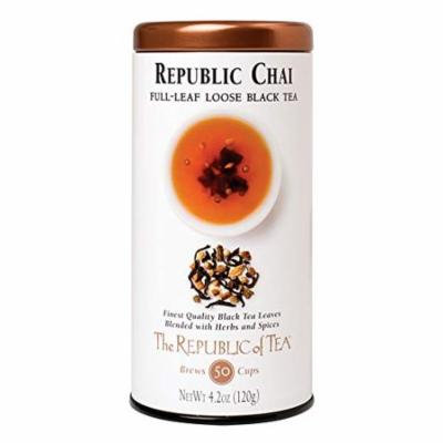 The Republic Of Tea Republic Chai Full-Leaf Black Tea, 4.2 Ounces / 50-60 Cups
