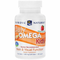 Nordic Naturals, Daily Omega Kids, Natural Fruit Flavor, 500 mg, 30 Soft Gels(pack of 3)