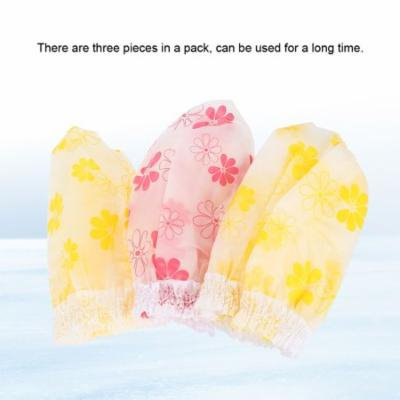 TMISHION 3PCS/Set Floral Pattern Hair Washing Shower Shampoo Hat Cap Shield Eye Ear Protection ,Shampoo Cap, Wash Hair Shield