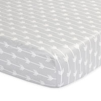 The Peanut Shell® Arrows Fitted Crib Sheet in Grey