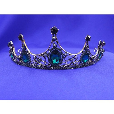 Emerald Green Princess Crystal Rhinestone Tiara Crown CT47