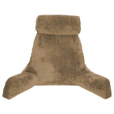 Tan COVER ONLY -For the Husband Pillow - Bedrest - Reading & Support Bed Backrest with Arms