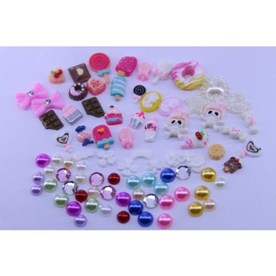 100pcs Candy 3D Nail Art Decal Pearl Chocolate Cake Ice Cream Lollioio Donut by Etopsell