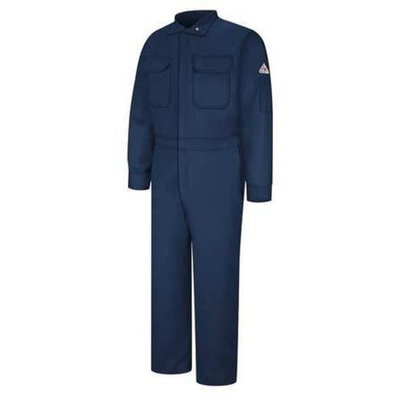 BULWARK Flame-Resistant Coverall,Navy,42 CLB6NV RG 42