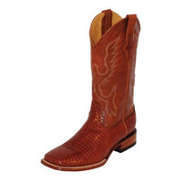 Ferrini Western Boots Mens Teju Lizard Exotic 10.5 D Peanut 11193-11