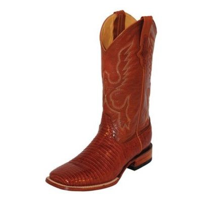 Ferrini Western Boots Mens Teju Lizard Exotic 10.5 D Peanut 11193-11