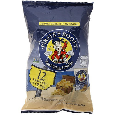 Pirate's Booty Aged White Cheddar, 0.5 Ounce (Pack of 12)