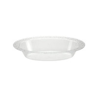 Lillian Caterware, Pebbled Oval Serving Plastic Bowl, Clear, 32 Oz, 3 Ct