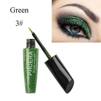 Smoky Eyeshadow,vmree 3D Waterproof Glitter Liquid Eyeliner Shimmer Highlighter Face Powder Palette Face Base shine Illuminator Makeup