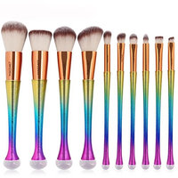 Becoler Eyeshadow Contour Eye Lip Makeup Brushes 10 Pcs