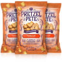 Pretzel Pete, Inc. Pretzel Pete Pretzel Nuggets, Cheddar Ale, 9.5 Oz, Pack of 3