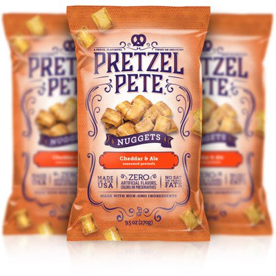 Pretzel Pete, Inc. Pretzel Pete Pretzel Nuggets, Cheddar Ale, 9.5 Oz, Pack of 3