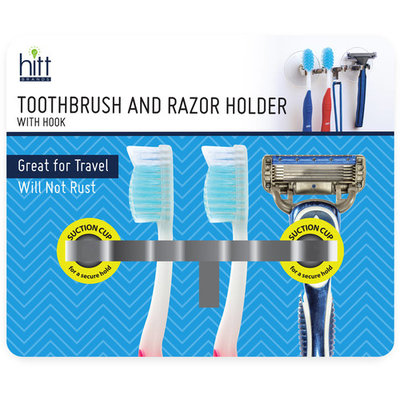 Hitt Brands Toothbrush and Razor Holder with Hook
