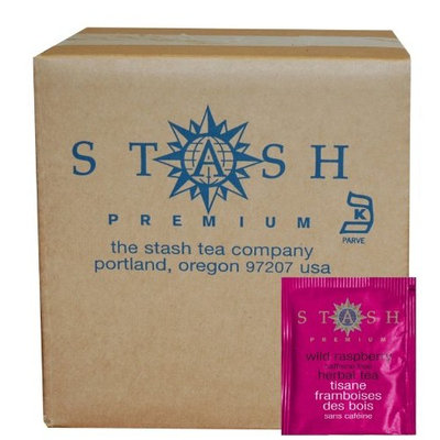 Stash Tea Wild Raspberry Hibiscus Herbal Tea, 100 Count Box of Tea Bags in Foil (packaging may vary)