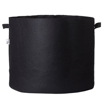 Hydro Crunch 23.25 in. x 22 in. 45 gal. Breathable Fabric Pot Bag with Handles Black Felt Grow Pot