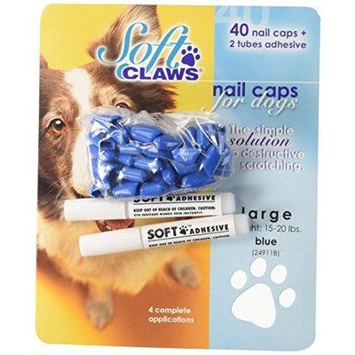 Soft Claws Canine Nail Caps - 40 Nail Caps Adhesive Dogs