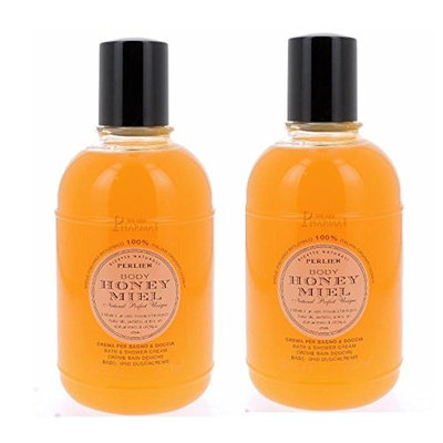Perlier Organic Honey (Miel) Bath & Shower Cream 100% Organic Honey~Duo PLUS Tote