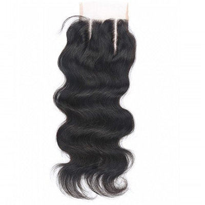 Beata Hair 130% Density Brazilian Body Wave Lace Closure 3 Part 100% Virgin Human Hair Closure with Bleached Knots (10inch)