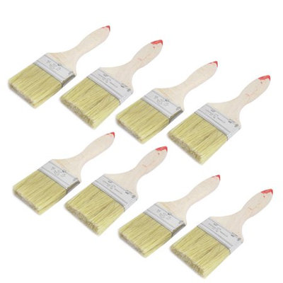 Painter Wood Handle Nylon Hair Paint Painting Brushes 8 pcs 3
