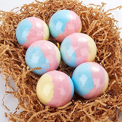 Bath Bombs Gift Set 6, Ultra Lush Bath Bomb for Kids, Bubble Bath Handmade Fizzes Spa Gift Set, Moisturizing Kit, Organic and Natural, Birthday Gifts for Women, Men, Mother 4 oz (FDA Approved)
