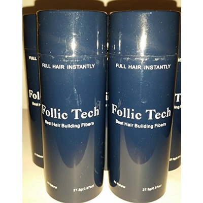 Follic Tech Dark Brown Hair Building Fibers 275 grams Total 10 - 27.5 Gram Shaker Bottles For The Price Of A Refill