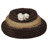 Petedge ZW060 32 31 SP Swirl Plush Donut Bed 32 In Chocolate