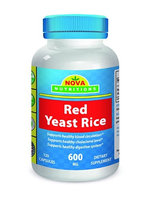 Nova Nutritions Red Yeast Rice 600 mg 120 Capsules