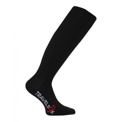 travelsox tsc 1000 h patented graduated compression otc socks, black - medium
