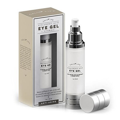 Calily Life Hyaluronic Acid Eye Gel + Vitamin E with Dead Sea Minerals, 1 Oz. – Deep Penetration Formula - Anti-Wrinkle and Anti-Aging - Minimizes Fine Lines,...