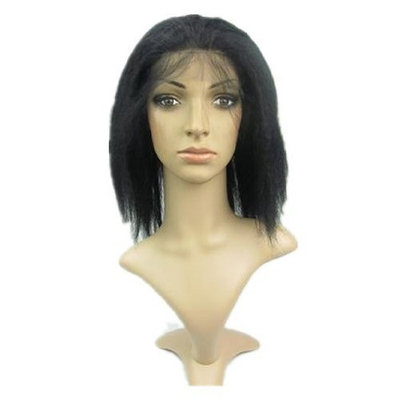 Tanya Variety of Kinky Straight Indian Remy Human Hair Lace Front Wigs (10, 1# jet black) by Tanya