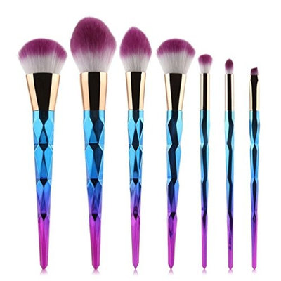 Lhen's Professional Kabuki Brush Set 7 pcs Purple/Blue Cosmetic Tools