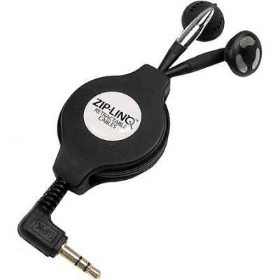 Cables Unlimited Ziplinq Retractable Stereo Earphones
