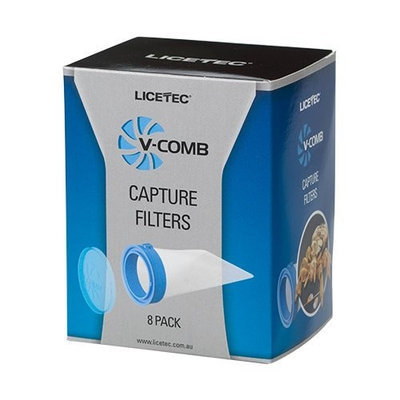 V-Comb Capture Filter Refill - 8 Head Lice and Nit Capture Filters - Requires V-Comb Head Lice Comb - Natural Lice Treatment