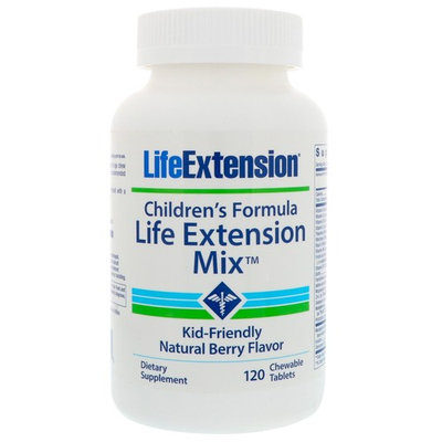 Life Extension, Children's Formula, Life Extension Mix, Natural Berry Flavor, 120 Chewable Tablets