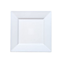 Lillian Plastic Dinnerware Plastic Plates, Square, 6.5