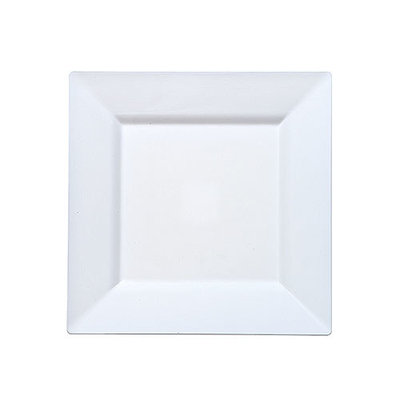 Lillian Plastic Dinnerware Plastic Plates, Square, 6.5