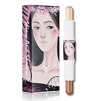 HML Professional Contour and Highlighting Makeup Stick Face Foundation / Concealer Stick Contouring Face Foundation Cosmetics Double-ended with Gloss Matte Stick