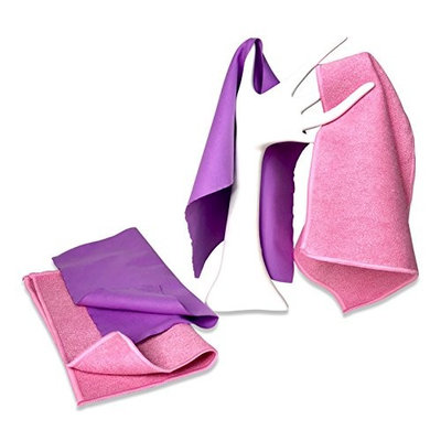 BeautyBee 4 Pack Face Towel Set - Includes 2 Bee Dry Microfiber Face Towels and 2 Bee Fine Face Towel - Soft - Absorbent - Luxurious