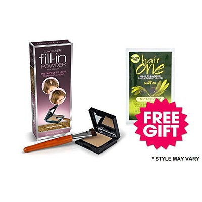 Cover Your Gray Fill-In Powder - Light Brown/Blonde with BONUS Assorted Hair Cleanser Packette