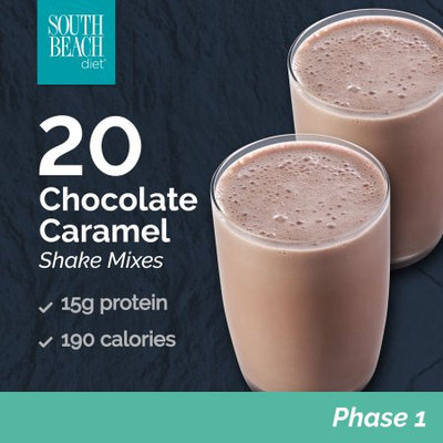 South Beach Diet Chocolate Carmel Shakes, 1.4 Oz packet, 20 Count