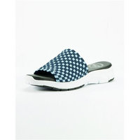 Heal USA Jager W Flat Sandal, Navy & Sky Blue -Size 7