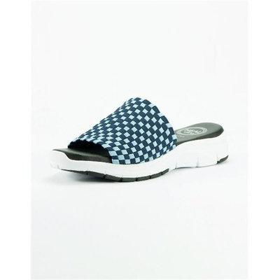 Heal USA Jager W Flat Sandal, Navy & Sky Blue -Size 7