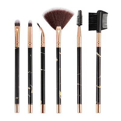 Emubody6 Pcs Marble Make-up Brush Suit Eye Brush Eyelash Brush Beauty Make-up Tool