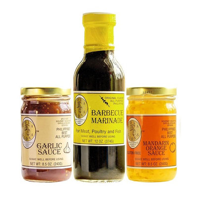 Lola Cion's Variety Pack | BBQ Marinade, Garlic Sauce & Mandarin Orange Sauce.