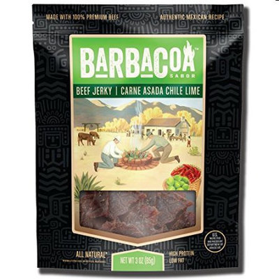 Blend Llc Barbacoa Sabor Beef Jerky, Carne Asada Chile Lime, 3 Oz