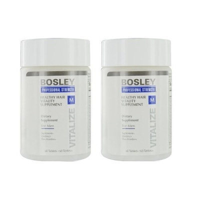 Bosley Healthy Hair Vitality Supplement for Men, 60 Count, 2 pack
