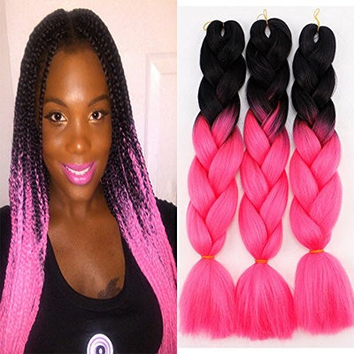 3Pcs/Lot Ombre Kanekalon Braiding Hair Extensions 24